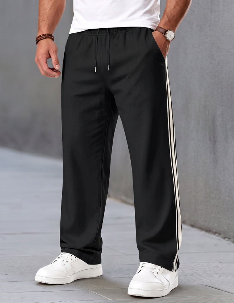 ekouaer-men-jogger-herren-navy-blue-streifen-taschen image 3