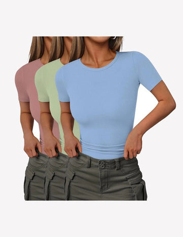 ekouaer-pajama-sets-ripp-t-shirt-3er-pack-schwarz-m image 7