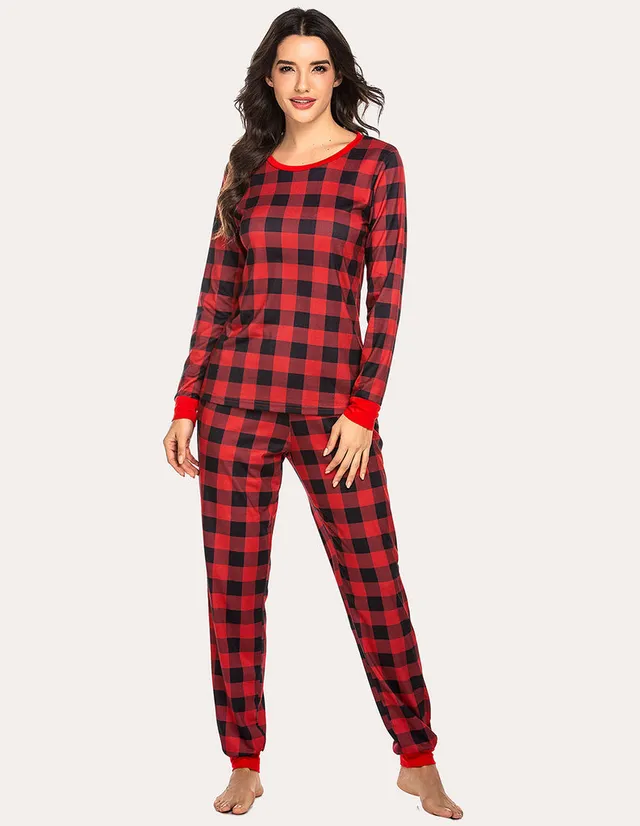 ekouaer-pajama-sets-plaids-pyjama-kariert-damen-set image 1