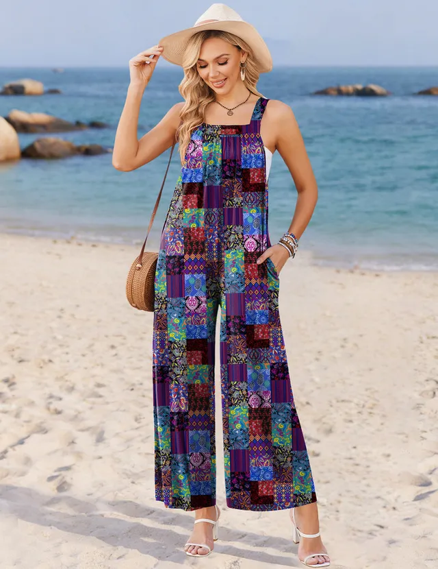 ekouaer-jumpsuits-wide-leg-overall-mit-taschen-verstellbar image 1