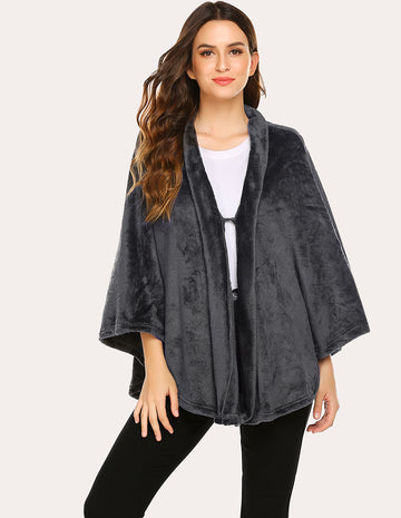 ekouaer-flanell-poncho-schal-warmer-umhang-cape image 3