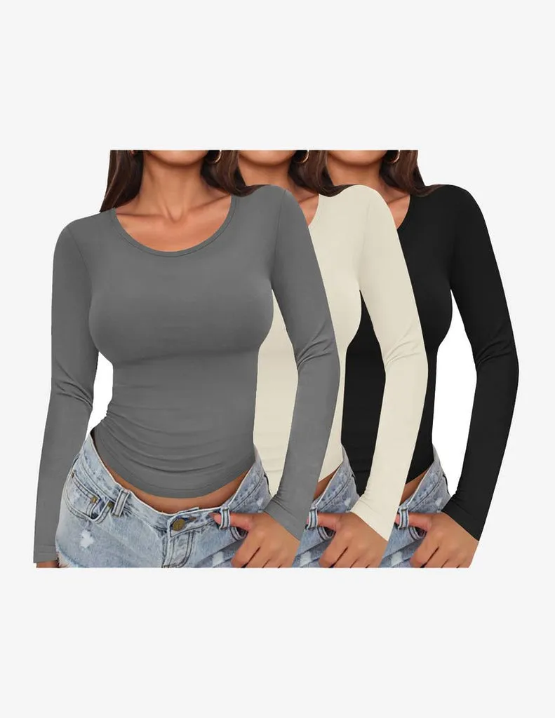 ekouaer-pajama-sets-langarm-shirt-3er-pack-rundhals image 1
