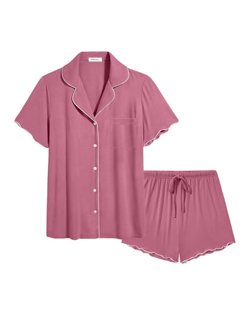 ekouaer-bamboo-viscose-button-up-r-schen-pyjama-2-teilig-k-hlend image 5