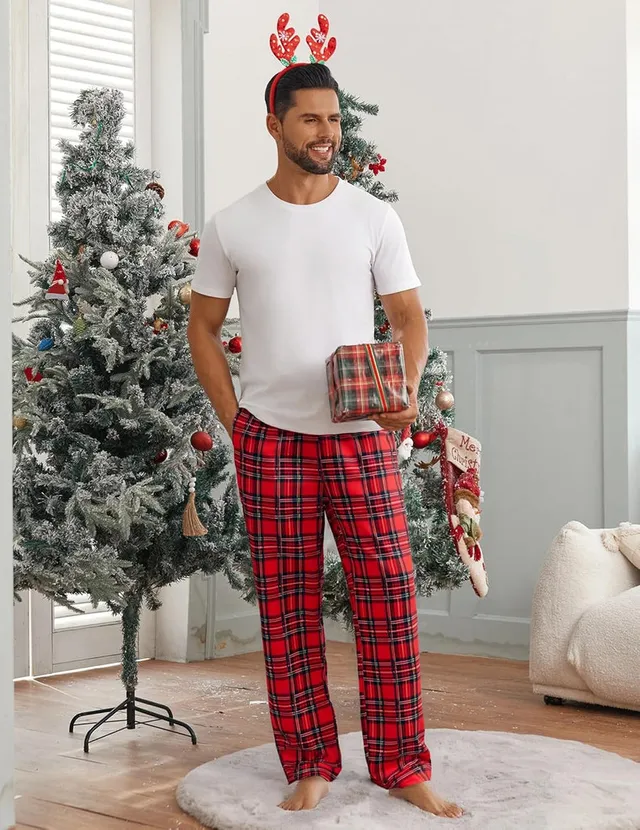 ekouaer-pajama-sets-pyjamahose-herren-lang-taschen image 1