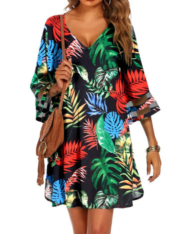 ekouaer-swimwear-cover-up-glocken-rmel-strandkleid-viskose image 5