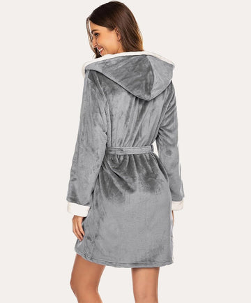ekouaer-robes-fleece-bademantel-kapuze-mit-g-rtel image 7