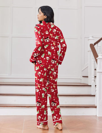 ekouaer-pajama-sets-schlafanzug-2tlg-kn-pfe-taschen image 7