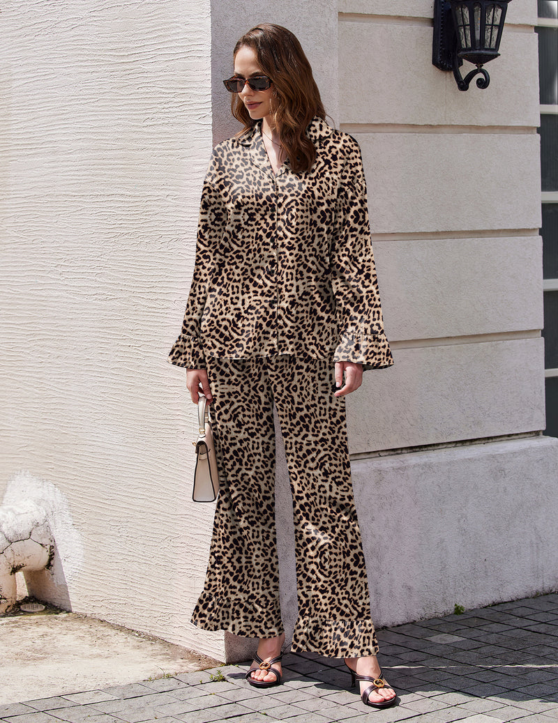 ekouaer-pajama-sets-satin-pyjama-schwarz-langarm image 3