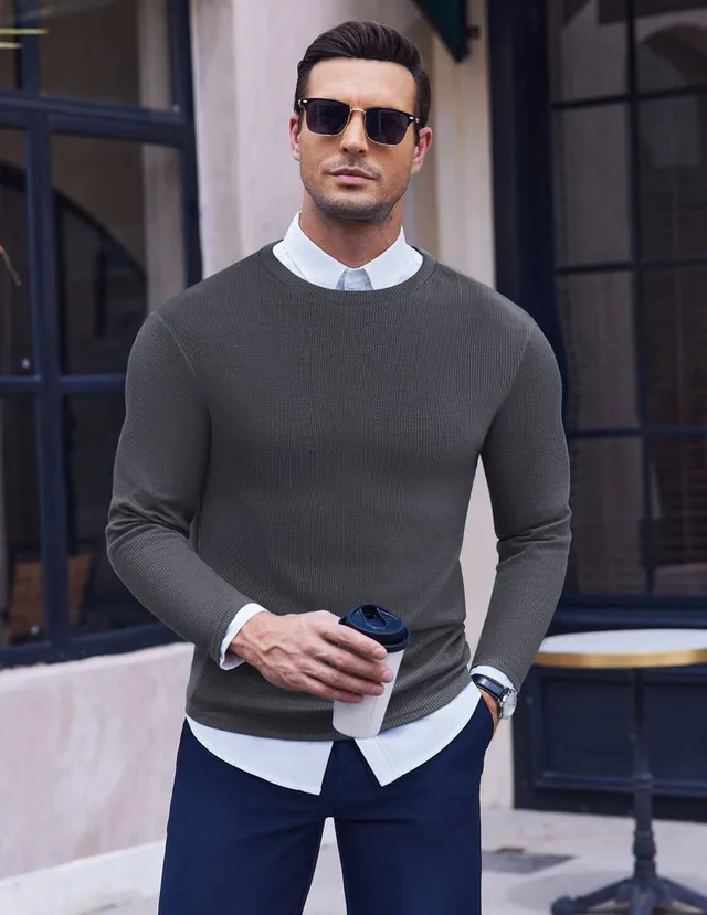 ekouaer-men-waffle-langarmshirt-herren-thermoshirt image 1