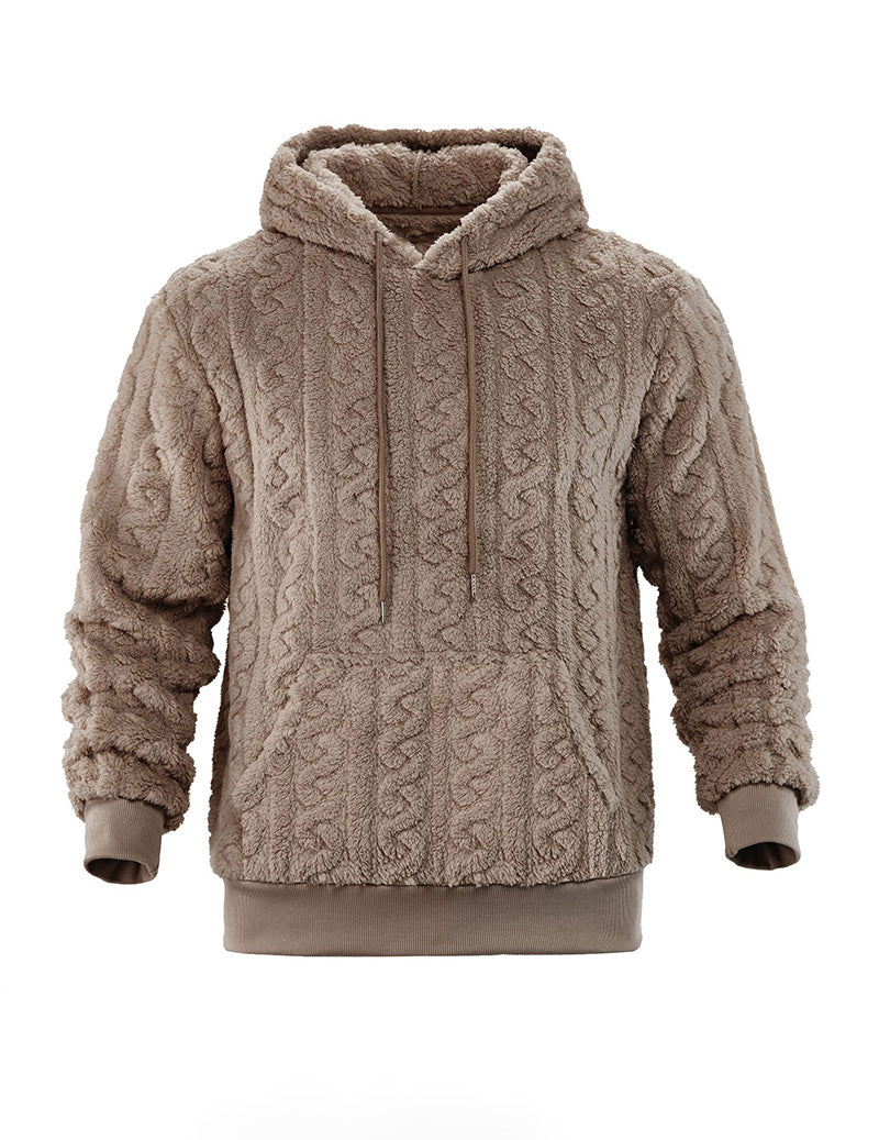 ekouaer-men-zopfstrick-kapuzenpullover-halbzip-schwarz image 6