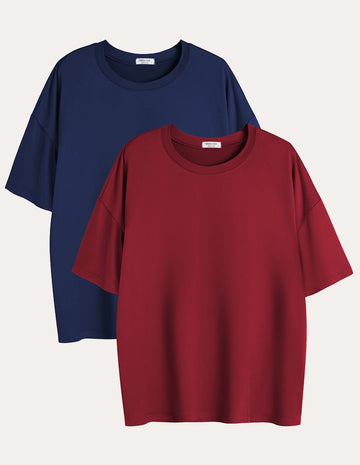 ekouaer-pajama-sets-t-shirts-2er-pack-oversized-crewausschnitt image 7