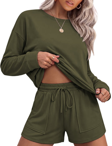 ekouaer-pajama-sets-langarm-schlafanzug-shorts-2-teilig image 5