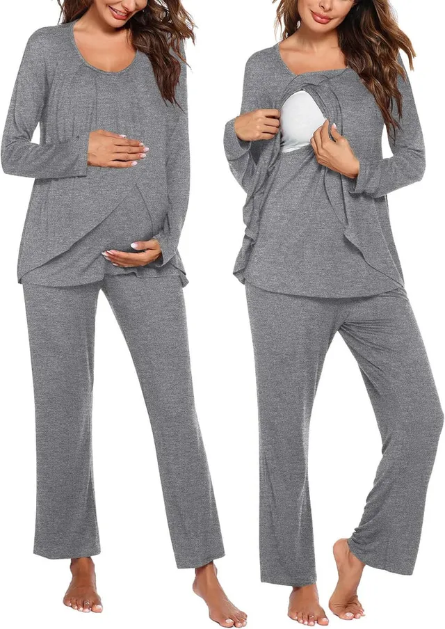 ekouaer-maternity-still-pyjama-langarm-2-teilig image 1