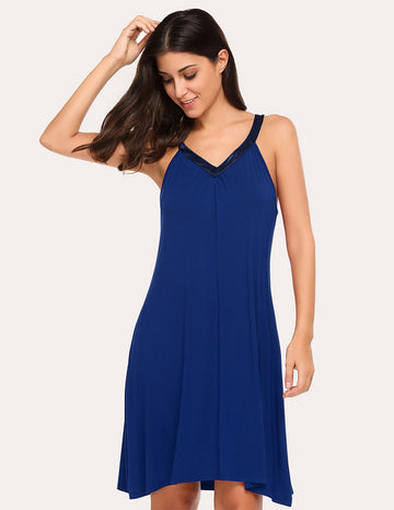 ekouaer-nightgowns-cold-shoulder-nachthemd-racerback image 2
