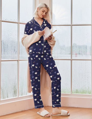 ekouaer-pajama-sets-christmas-schlafanzug-langarm-print image 8