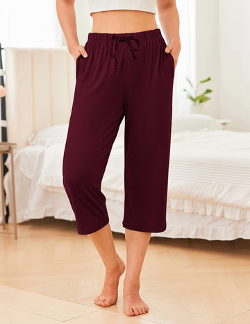 ekouaer-pajama-sets-capri-pyjamahose-2er-pack-gemustert image 3