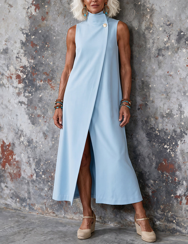 ekouaer-nightgowns-maxikleid-rmellos-mock-neck-a-linie image 1