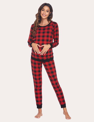 ekouaer-maternity-stillpyjama-set-umstandsschlafanzug image 4