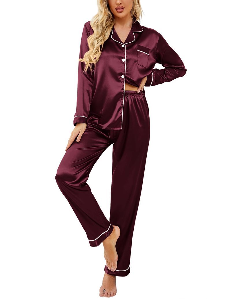 ekouaer-pajama-sets-satin-long-sleeve-schlafanzug-gr-n-mit-taschen image 7