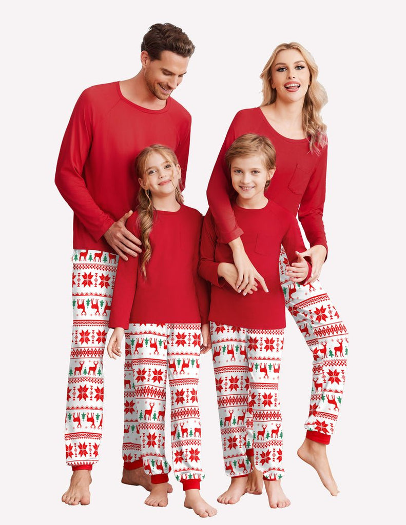 ekouaer-family-matching-weihnachts-schlafanzug-kariert-2tlg image 1