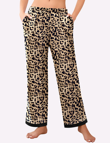 ekouaer-pajama-sets-schlafhose-lang-taschen-colorblock image 3