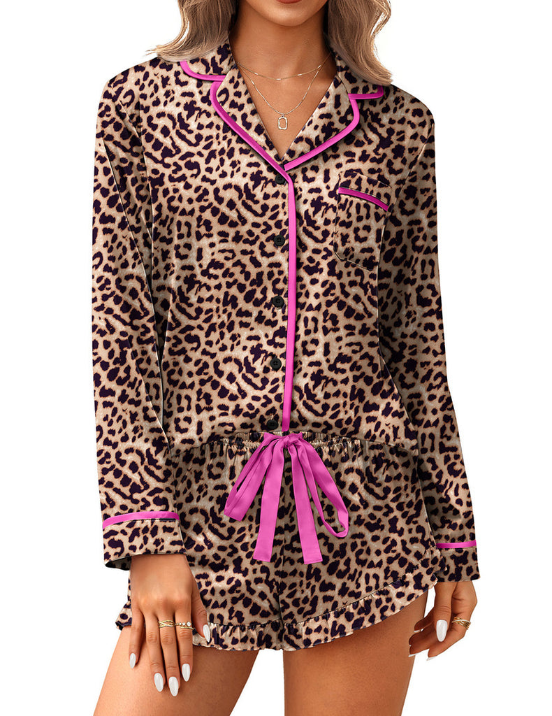 ekouaer-pajama-sets-satin-schlafanzug-langarm-2-teilig image 1
