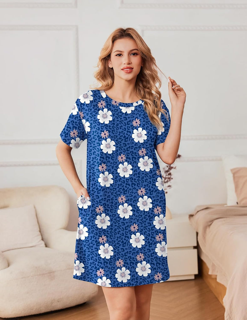 ekouaer-nightgowns-cotton-sleep-shirt-nachthemd-baumwolle-taschen image 1