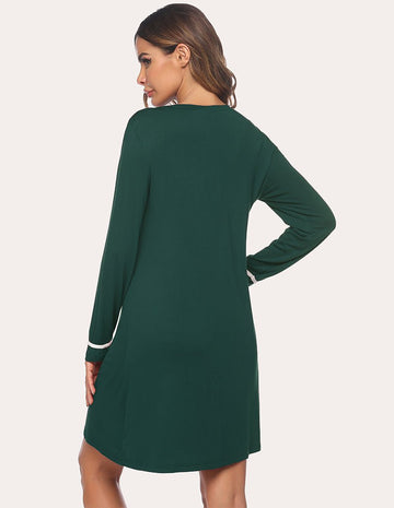 ekouaer-nightgowns-button-down-nachthemd-klassisch image 5