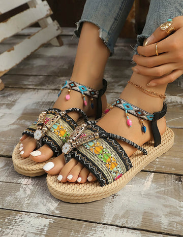 ekouaer-swimwear-boho-sandalen-flach-ethno-stick-gr-36-43 image 3