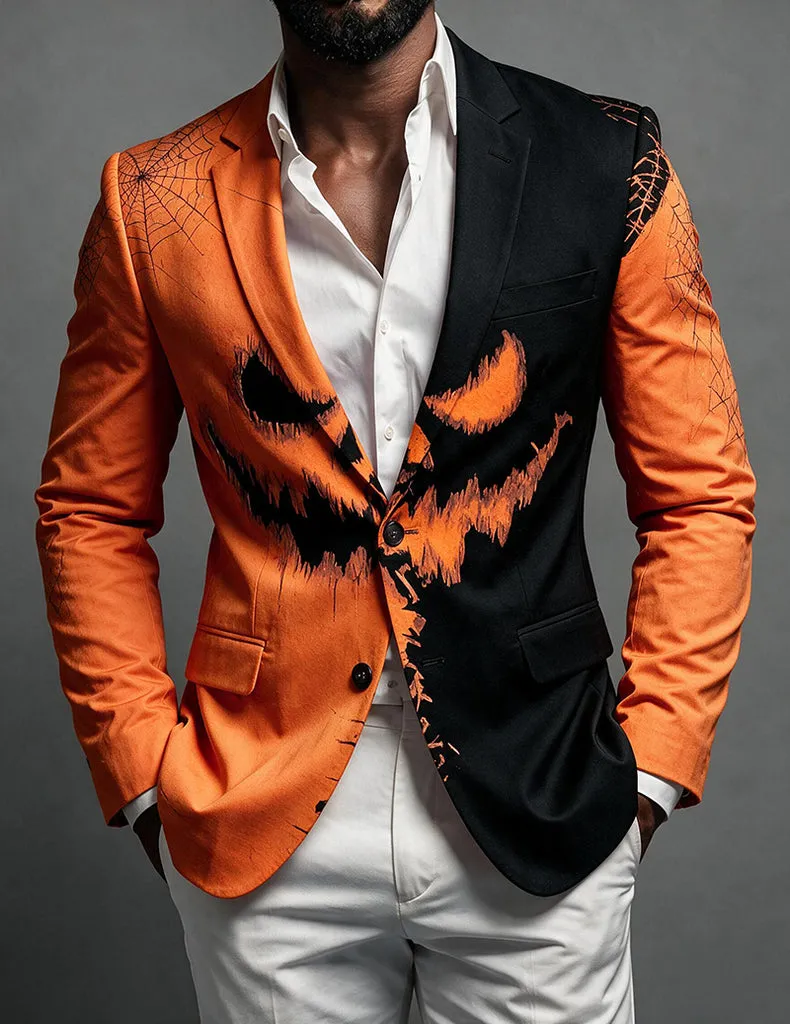 ekouaer-men-halloween-blazer-colorblock-k-rbis-slim-fit image 1
