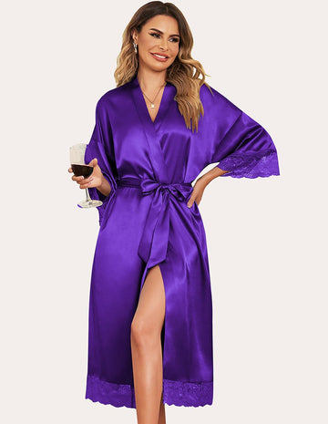 ekouaer-robes-satin-bathrobe-bademantel-satin-mit-spitze image 7