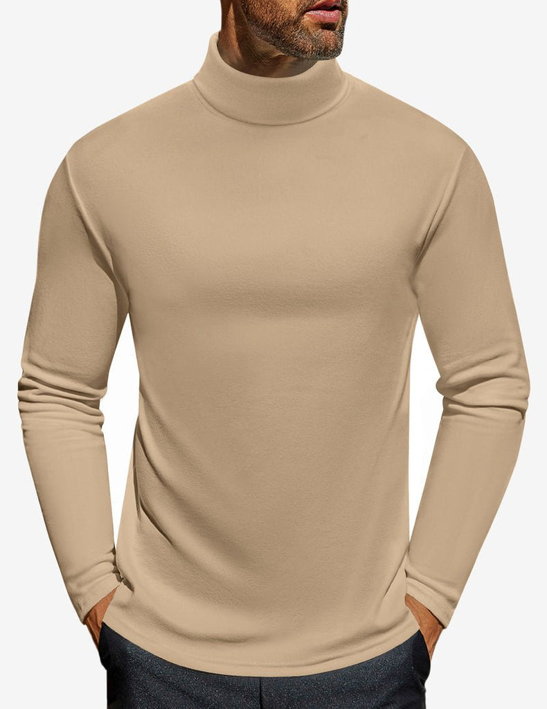 ekouaer-men-turtleneck-rollkragen-shirt-herren-schwarz-langarm image 1