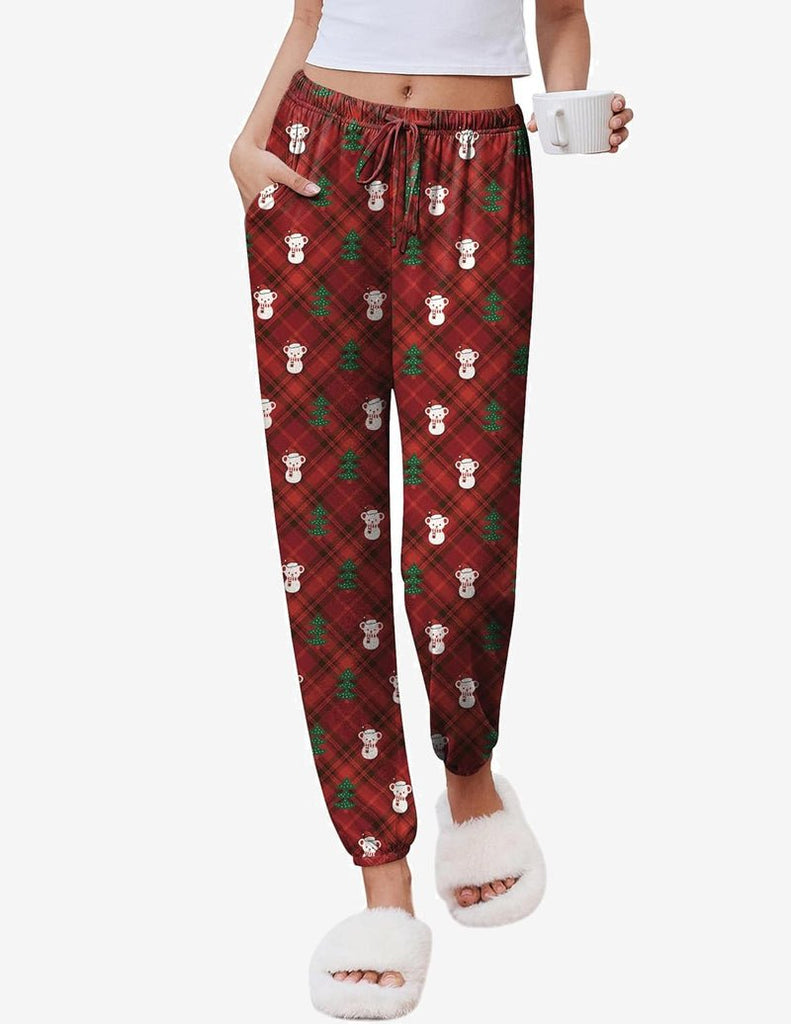 ekouaer-jogger-schlafanzughose-damen-mit-taschen-lang image 1