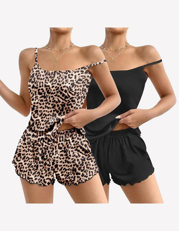 ekouaer-pajama-sets-pyjama-cami-shorts-2er-pack-print image 5