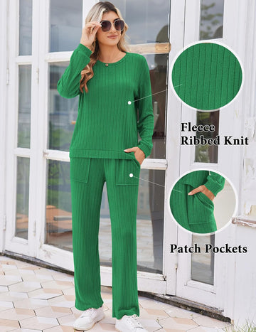 ekouaer-pajama-sets-ribbed-pyjama-langarm-2-teilig-warm image 7