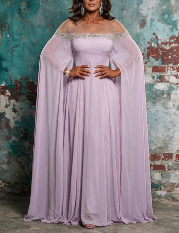ekouaer-nightgowns-abendkleid-schulterfrei-cape-lang image 7