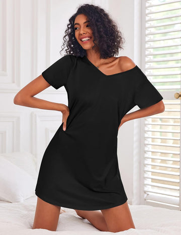 ekouaer-nightgowns-baumwoll-nachthemd-3er-pack-mix-s image 5