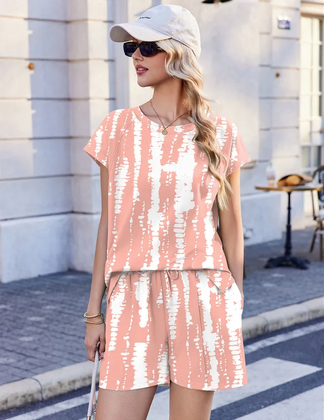 ekouaer-pajama-sets-baumwoll-schlafanzug-kurz-sommer image 1