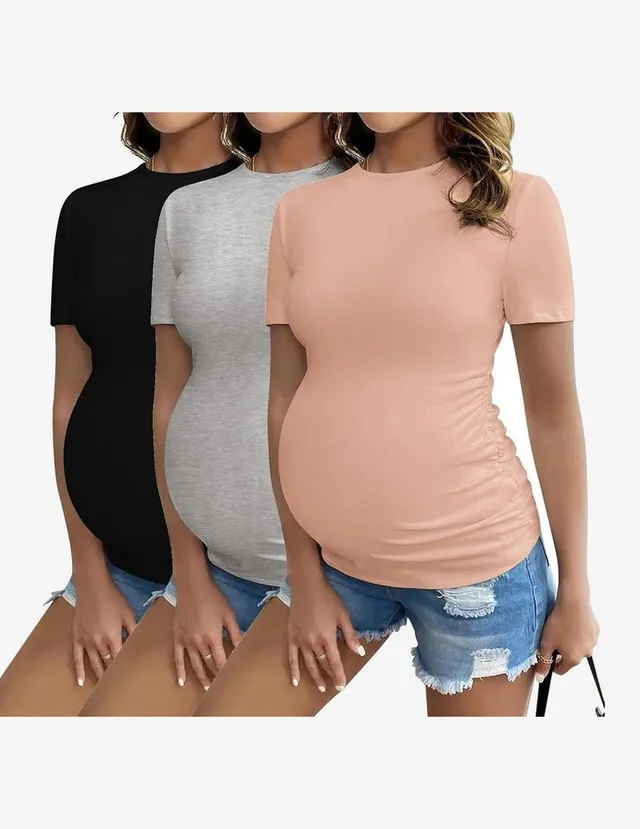 ekouaer-maternity-umstandsshirt-3er-ger-scht-bequem image 1