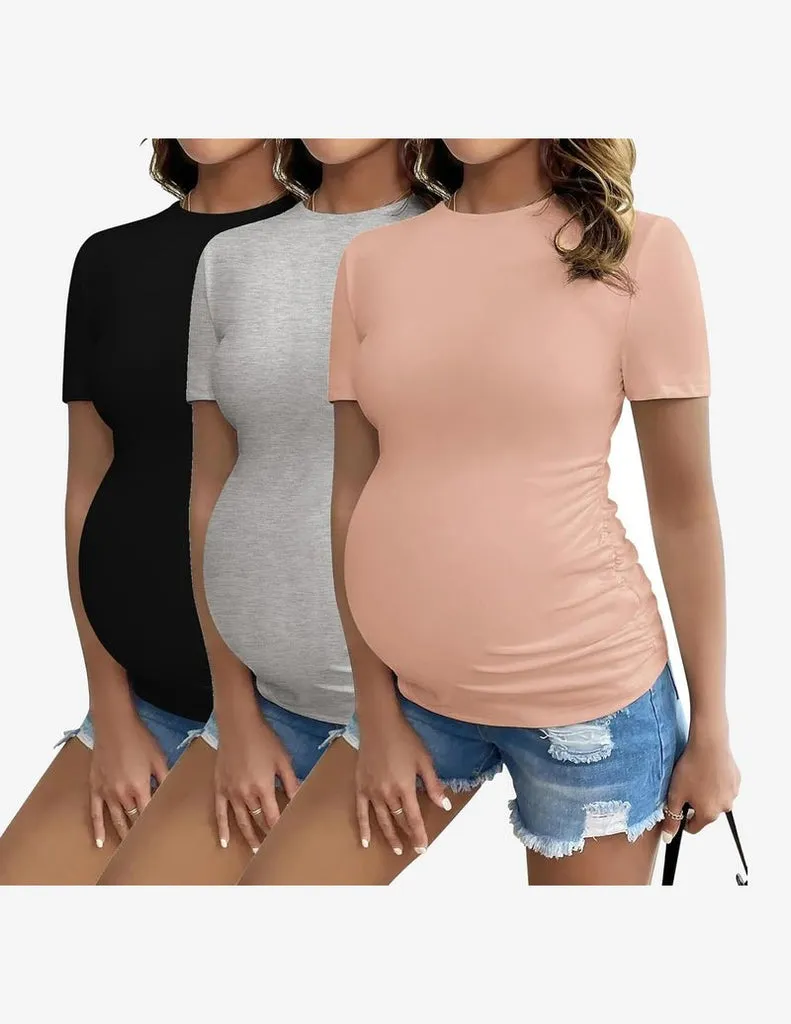 ekouaer-maternity-umstandsshirt-3er-ger-scht-bequem image 1