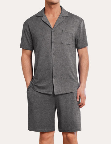 ekouaer-pajama-sets-basic-schlafanzug-herren-kurz-mit-taschen image 5