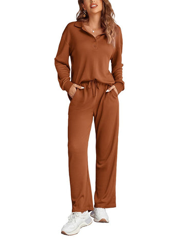 ekouaer-pajama-sets-comfy-waffle-knit-pajamas-set-pyjama-waffel image 3