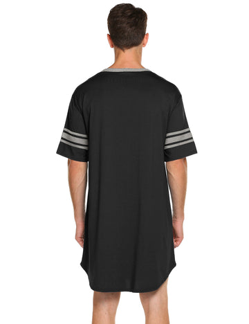 ekouaer-men-schlafshirt-v-ausschnitt-kurzarm-big-tall image 7
