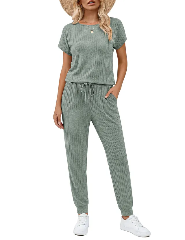 ekouaer-ribbed-knit-jumpsuit-rmellos-gerippt-weit image 1