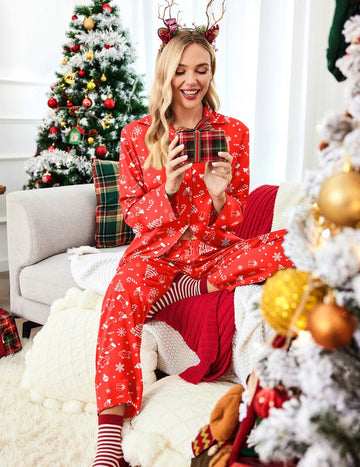 ekouaer-pajama-sets-satin-long-sleeve-pyjama-langarm-satin image 7