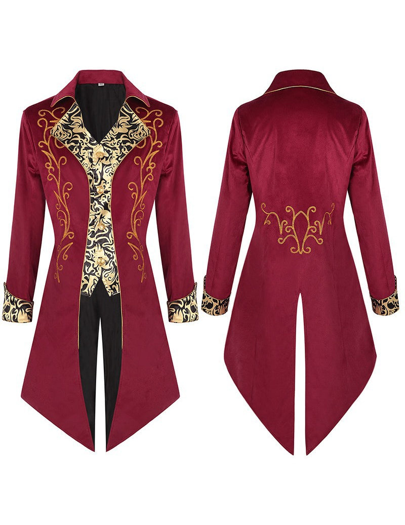 ekouaer-men-gothic-frack-jacke-herren-stickerei image 5