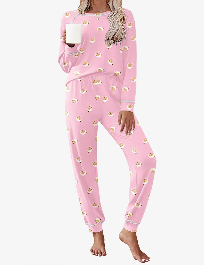 ekouaer-pajama-sets-classic-pyjama-baumwolle-langarm-tasche image 1