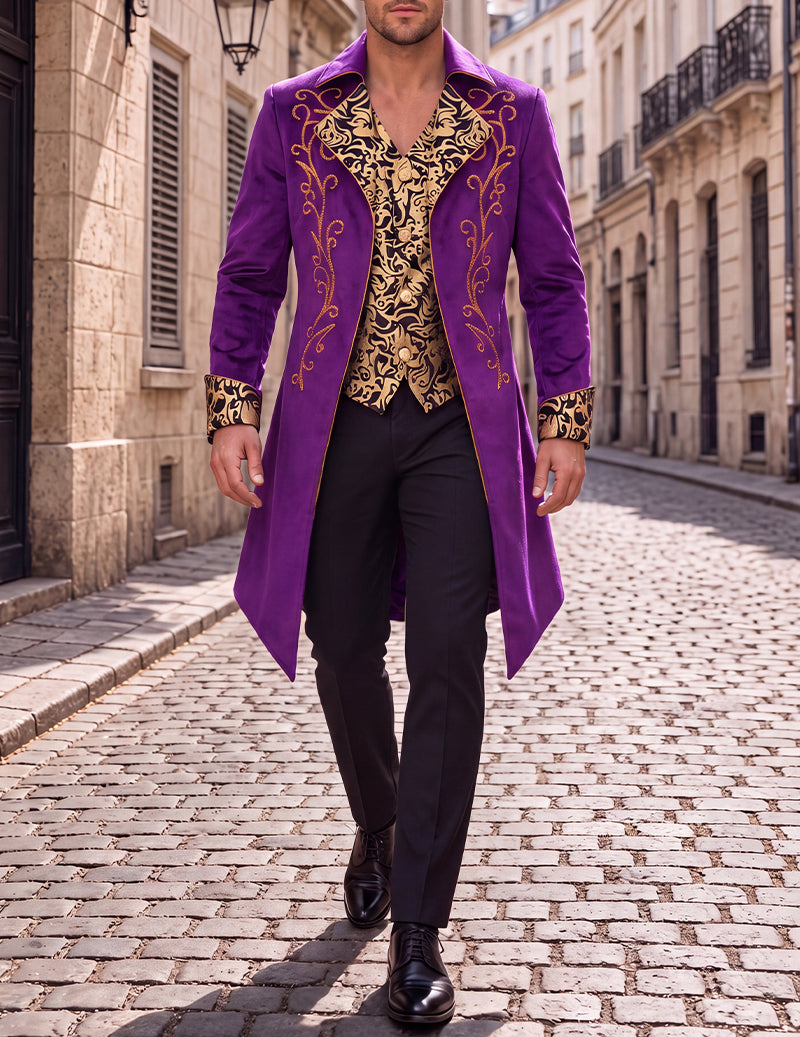 ekouaer-men-gothic-frack-jacke-herren-stickerei image 6