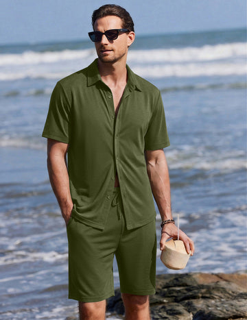ekouaer-men-hawaii-pyjama-set-kurz-2-teilig-schlafanzug image 5
