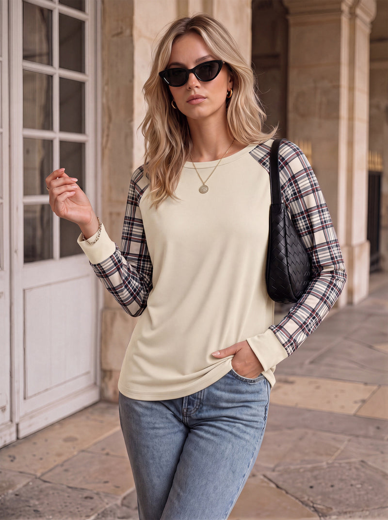 ekouaer-langarmshirt-colorblock-raglan-crew-neck-schwarz image 7